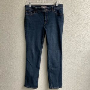 Chico’s Straight Leg Jeans Med Wash Denim Stretch Size 8 Short (Chico’s 1 Short)